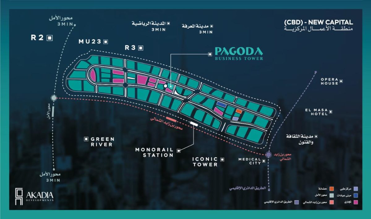 موقع باجودا بيزنس تاور العاصمة الجديدة